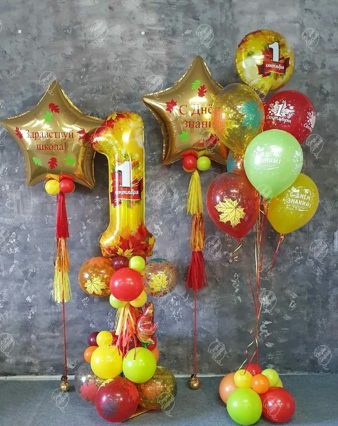 Набор шаров в школу на 1 сентября Набор шаров в школу на 1 сентября